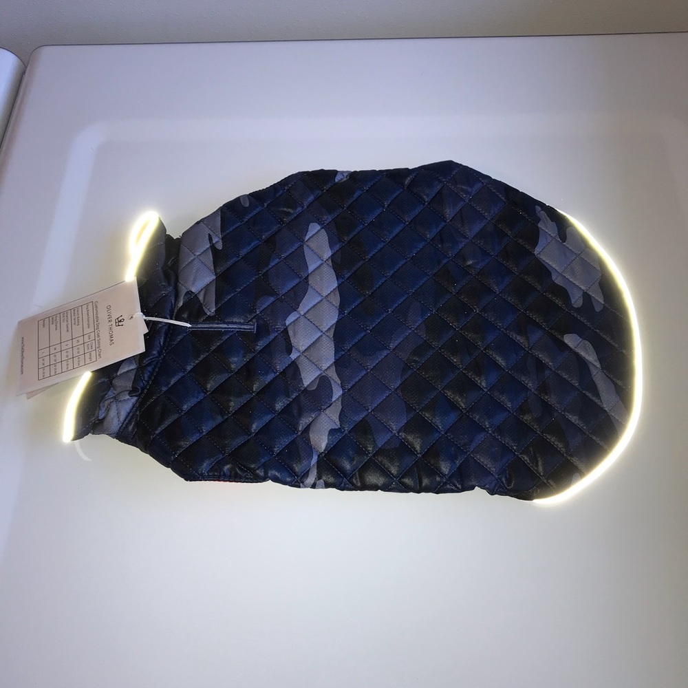 Oliver Thomas Reflective Medium Blue Camouflage Camo Dog Jacket Coat